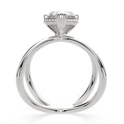 Tatiana Heart Cut Solitaire Split Shank Engagement Ring Setting - Nivetta